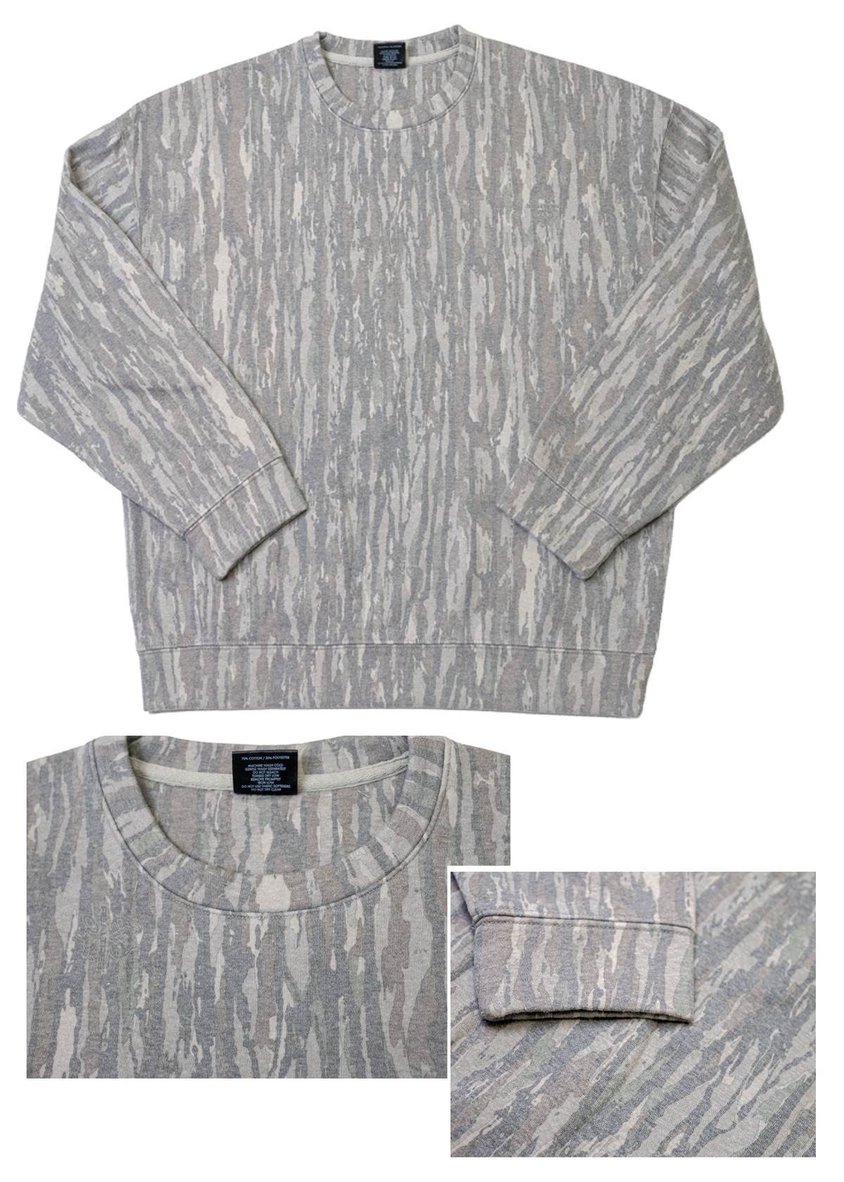 Men's Fleece Camo Crewneck | Realtree NO SMALLS PRODUCED